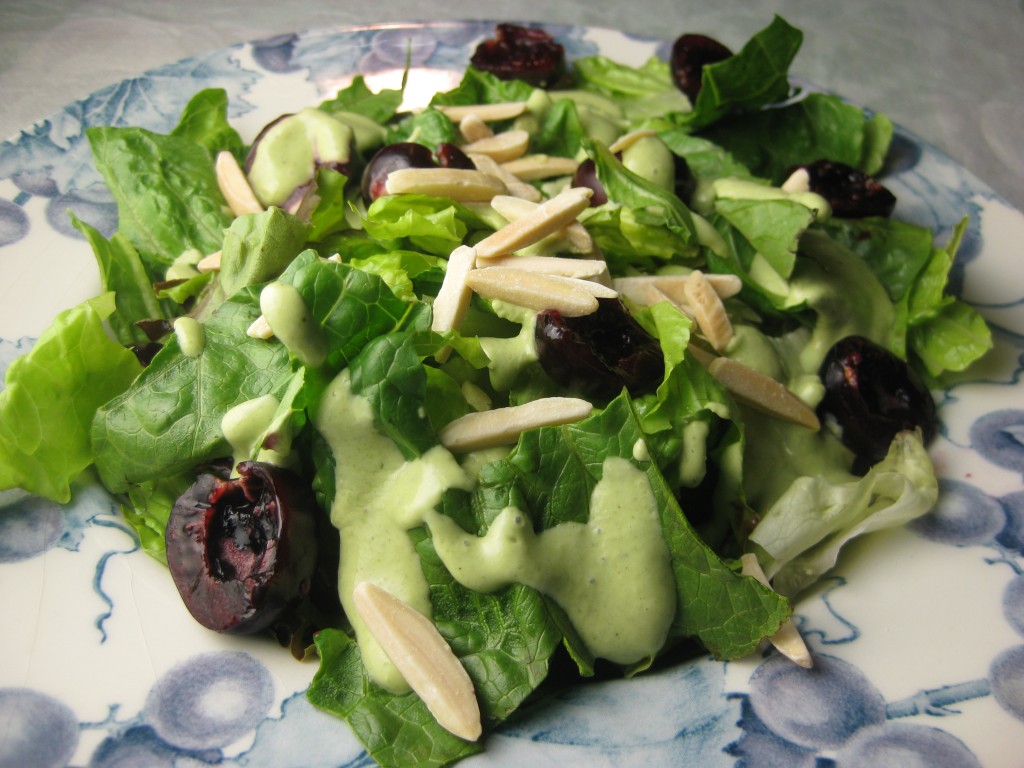 Mint Cherry Almond Salad